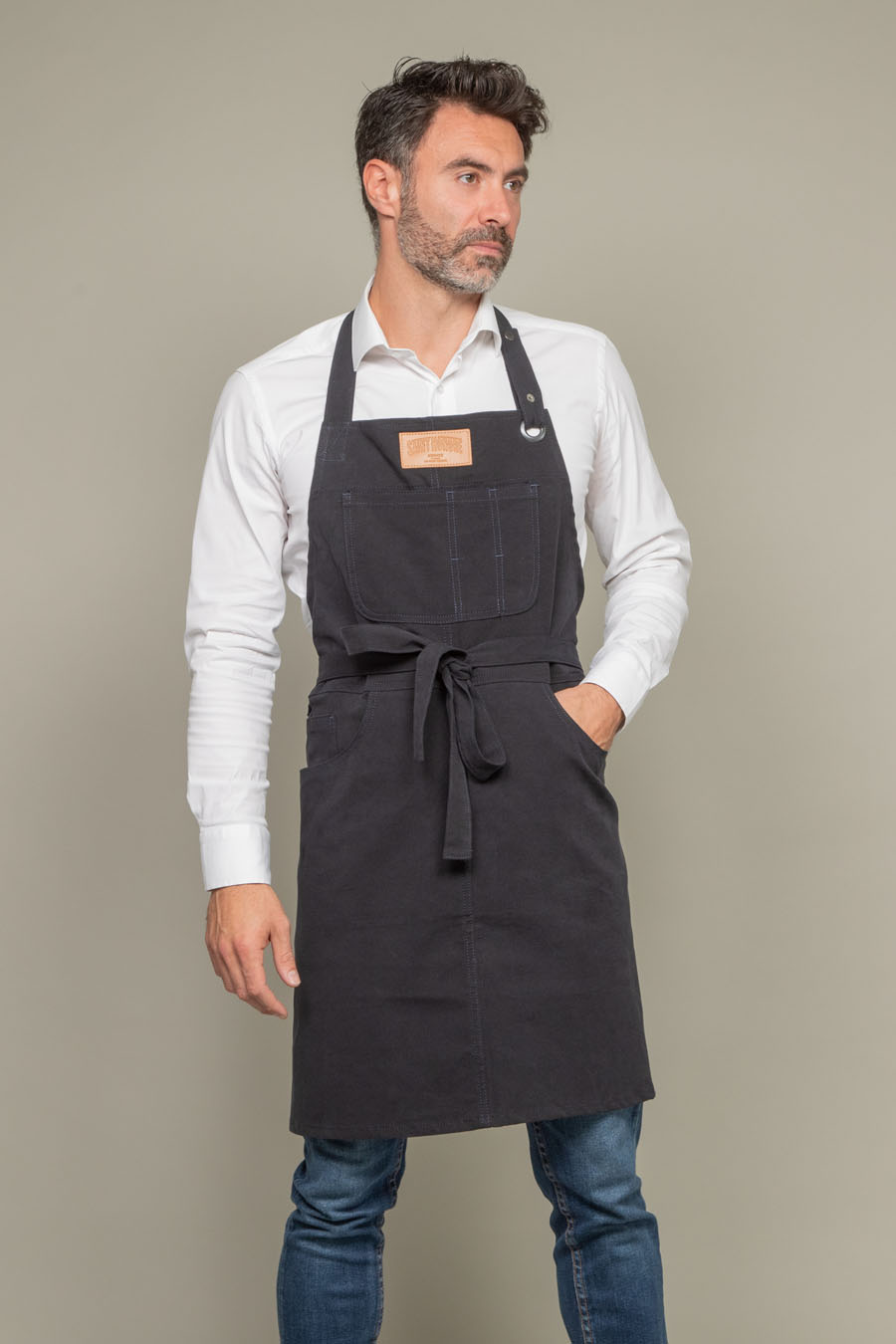 Tablier Léopold — Marine